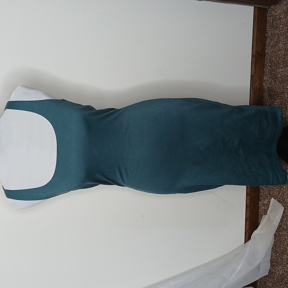 Cotton on teal kimi scooped bodycon midi dress size small - Picture 2 of 13